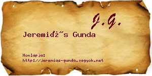 Jeremiás Gunda névjegykártya